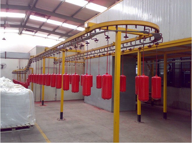 conveyor de linea de pintura